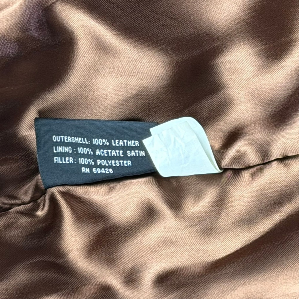 Wilson's Leather Men's Brown Bomber Jacket Large Lined Vintage - Picture 8 of 12